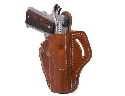 1791 Gunleather BH1 Right Hand 4" to 5" Barrel 1911 OWB Open-Top Holster, Classic Brown - BH1-CBR-R