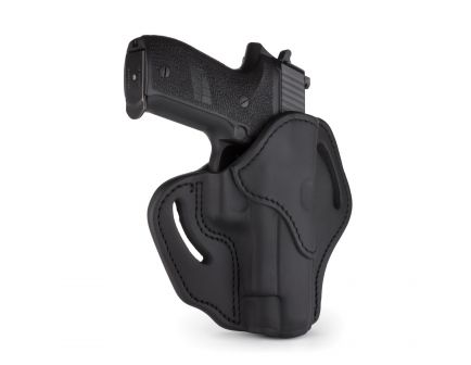 1791 Gunleather BH2.3 Right Hand Glock 17 OWB Open-Top Multi-Fit Holster, Stealth Black - BH2.3-SBL-R