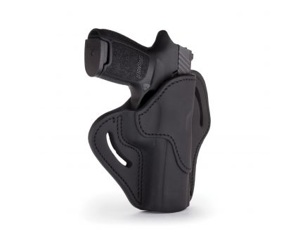 1791 Gunleather BH2.4 Right Hand Sig P320 OWB Open-Top Multi-Fit Holster, Stealth Black - BH2.4-SBL-R