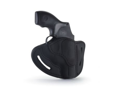 1791 Gunleather RVH1 Right Hand Ruger LCR OWB Holster, Stealth Black - RVH-1-SBL-R