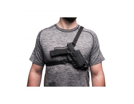 Black Point Tactical Outback Right Hand Glock 43 Chest System Holster, Textured Black - 106085