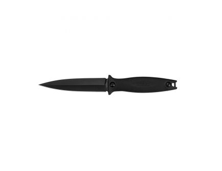 Kershaw Secret Agent Spear Point Fixed Blade Knife, 4.4", Black - 4007