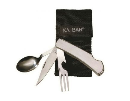 KA-BAR Original HOBO 3 in 1 Utensil Kit, 3", Silver - 1301