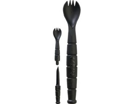 KA-BAR Clip Point Spork w/ Hidden Knife, 2.5", Black - 9909