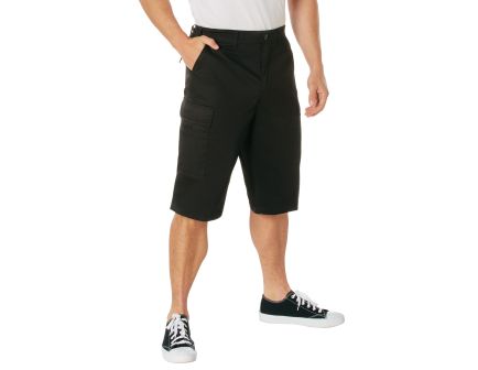 Rothco Long Length Bdu Shorts - Black, 4X-Large