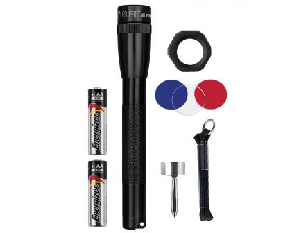 Maglite Mini Maglite Pro 332 lm LED Water-Resistant Flashlight w/ Combo Pack, Black - SP2P01C