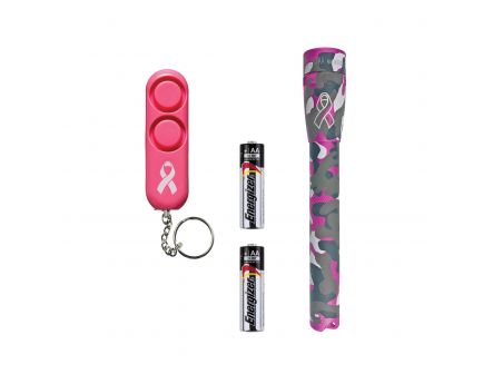 Maglite Mini Maglite Pro 332 lm LED Water-Resistant Pocket Flashlight w/ Personal Alarm, Pink Camo - SP2PUF6