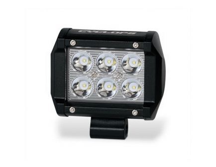Cyclops C3B 1620 lm (6) LED Dual Row Bottom Mount Weatherproof Shockproof Bar Light, Black - CYC-LBDR18-BM