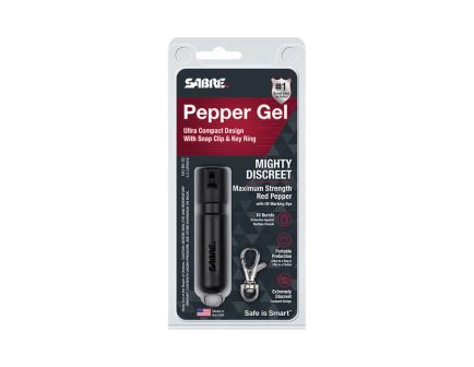 Sabre Mighty Discreet Pepper Spray, 0.28 oz Canister, Black - MD-BK-02