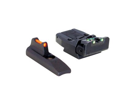 Williams Gun Sights Fiber Optic Adjustable Front/Rear Fire Sight Set for Ruger MK Series Handguns - 70957