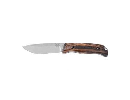 Benchmade Saddle Mountain Skinner 4.17" Fixed Blade Knife With Stabilized Wood Handle - 15001-2