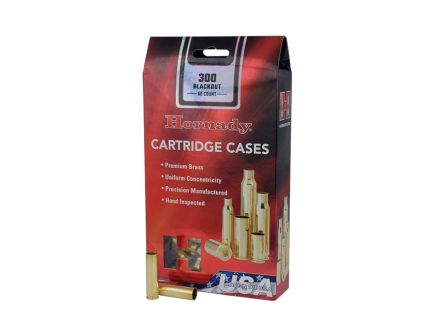 Hornady New Unprimed Brass .300 Blackout Cartridge Cases, 50 count - 86751