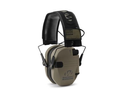 Walkers Razor Slim Patriotic Series Electronic Ear Muff, OD Green 