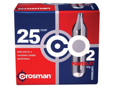 Crosman 12 g CO2 Powerlet Cartridge, 25/pack - 2311