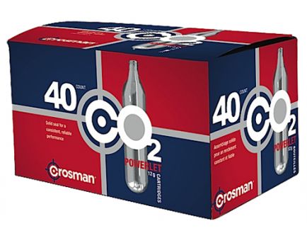 Crosman 12 g CO2 Powerlet Cartridge, 40/pack - 23140