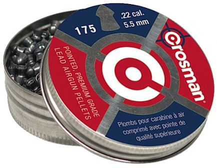 Crosman CopperHead .22 14.3 gr Pointed Pellet, 175/pack - P022