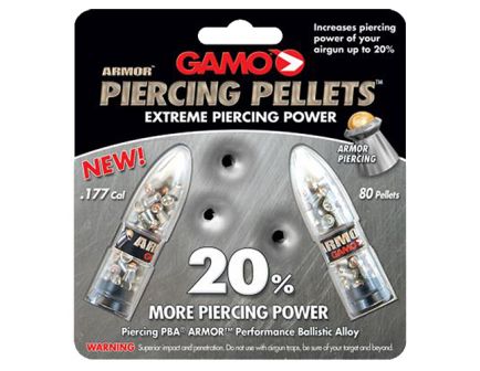 Gamo Outdoor Armor PBA .177 6.8 gr Semi-Pointed Pellet, 80/pack - 632263454