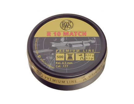 Umarex RWS R10 Match Plus .177 8.2 gr Wadcutter Pellet, 500/Tin - 2315014
