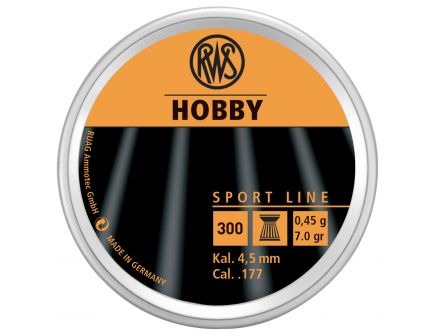 Umarex RWS Hobby .177 Cal 7 Gr Wadcutter Pellet, 300rds - 2317400