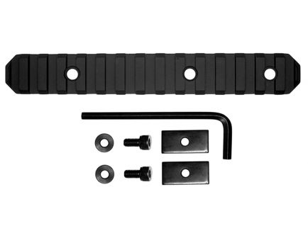 GrovTec Stock AR Aluminum 15-Slot Picatinny Rail, 6" L, Type III Anodized Black - GTSW191