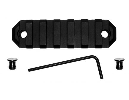 GrovTec KeyMod Aluminum 7-Slot Picatinny Rail, 3" L, Type III Anodized Black - GTSW228