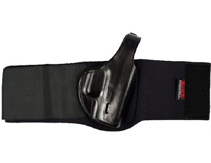 Bianchi 150L Negotiator Right Hand S&W J Frame Ankle Holster w/ 3" Strap, Plain Black - 24834