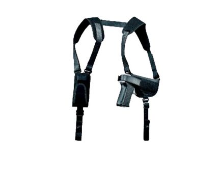 Uncle Mike's Pro Pak Size 0 Right Hand 2" to 3" Small/Medium Autos Horizontal Shoulder Holster, Textured Black - 77000