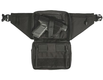 Blackhawk Medium Ambidextrous Hand Universal Outside-The-Waistband Concealed Weapon Fanny Pack Holster w/ Thumb Break, Textured Black - 60WF05BK