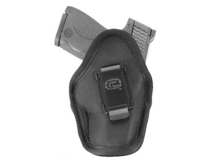 GSM Outdoors The Impact Ambidextrous Hand 1" to 1.5" Micro Low-Profile Inside-The-Waistband Conceal Carry Holster, Textured Black - CRF-MPCTSA1M-1