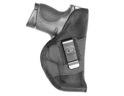 GSM Outdoors The Grip Clip Small Ambidextrous Hand 1" to 1.5" Micro Low-Profile Inside-The-Waistband Conceal Carry Holster, Textured Black - CRF-GRPCLPSA1M-1