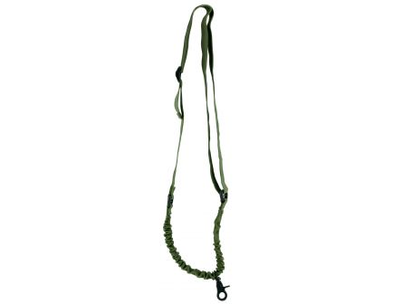 Aim Sports 1-Point Bungee Adjustable Sling w/ Steel Clip, Green - AOPSG