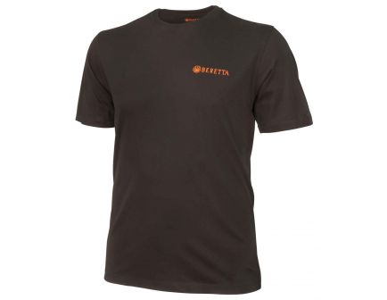 Beretta Medium Cotton Short Sleeve T-Shirt, Trident Logo, Black - TS631T14160999M