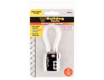Bulldog Cases 2.25" Single Pack TSA Lock w/ Steel Cable - BD8022