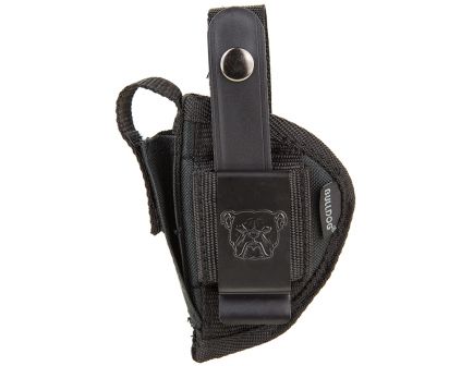 Bulldog Cases Extreme Size 12 Ambidextrous Hand 3" to 4" S&W J/K/L/N Outside-The-Waistband Holster w/ Clam Shell Packaging, Smooth Black - FSN-12
