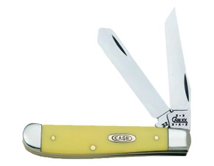 Case Yellow Synthetic Chrome Vanadium Mini Trapper Folder Knife - 00029