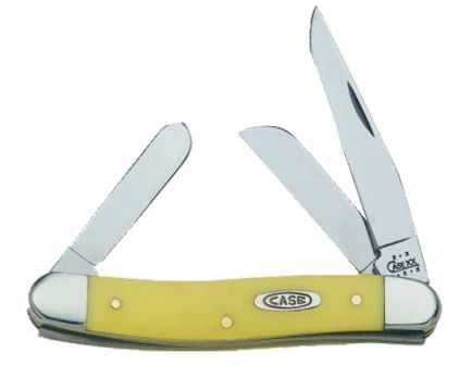 Case Yellow Synthetic Chrome Vanadium Medium Stockman Knife - 00035
