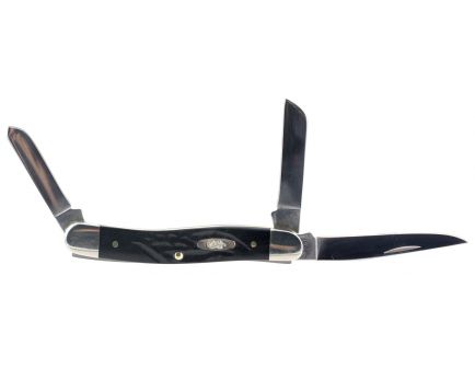 Case Rough Black Synthetic Medium Stockman Knife - 18222