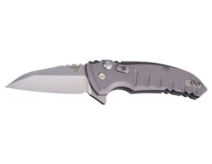 Hogue X1-MicroFlip Wharncliffe Flipper Knife, 2.75", Matte Gray - 24162