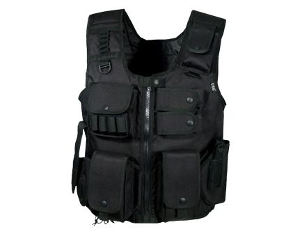 Leapers UTG Swat Polyester Law Enforcement Tactical Vest, Black - PVCV548BL