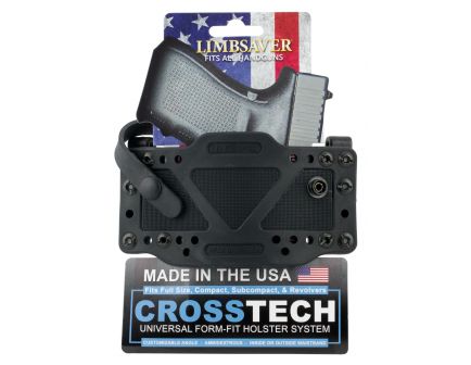 Limbsaver Ambidextrous Hand Universal Inside/Outside-The-Waistband Clip-On Gun Holster w/ Secure Strap, Black - 12504