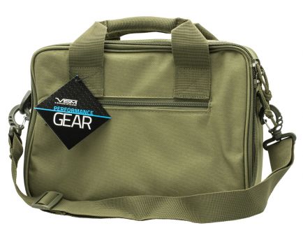 NcStar VISM Double Pistol Range Bag, Green - CPDX2971G