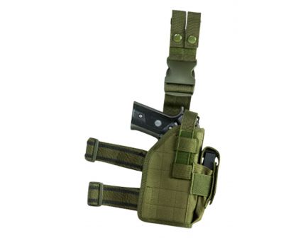 NcStar Right Hand Full Size/Compact Semi-Auto Universal Drop Leg Holster, Green - CVDLHOL2954-G