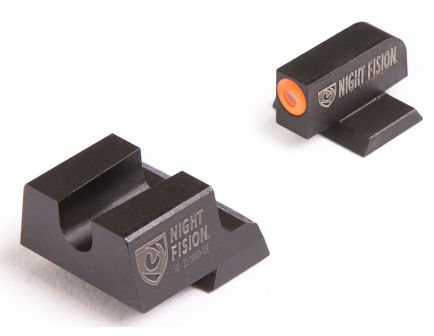 Night Fision Night Sight Set for Canik TP9SFx Handguns, Green with Orange Square Front - CNK-026-014-OGZX