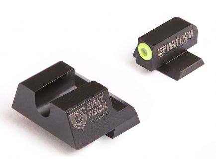 Night Fision Night Sight Set for Canik TP9SF ELITE Handguns, Green with Yellow Square Front - CNK-027-014-YGZX
