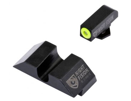 Night Fision Night Sight Set for Glock 17/17L/19/22-28/31-35/37-39 Pistols, Green with Yellow Square Front - GLK-001-014-YGZX