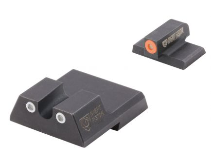 Night Fision Night Sight Set for HK VP9/VP40/P30/P30SK/P30L/45/45 Tactical Handguns, Green with Orange Square Front, Green with White U-Notch Rear - HAK-126-007-OGWG