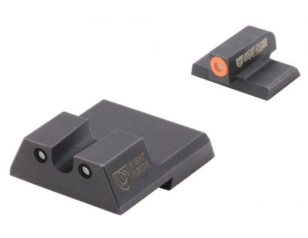 Night Fision Night Sight Set for HK VP9/VP40/P30/P30SK/P30L/45/45 Tactical Handguns, Green with Orange Square Front, Green with Black U-Notch Rear - HAK-126-007-OGZG