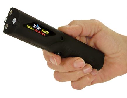 PS Products Zap 0.8 MV 9 oz Portable Stun Gun/Flashlight, Black - ZAPSTK800FB