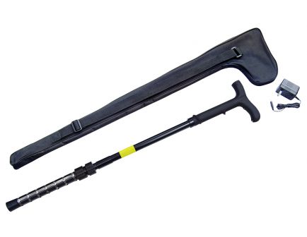 PS Products Zap Cane 1 MV Stun Device Walking Cane w/ Flashlight, Black - ZAPCANE