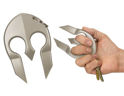 PS Products Spartan Close Contact Portable Protection Keychain, Silver - SPARTANSL